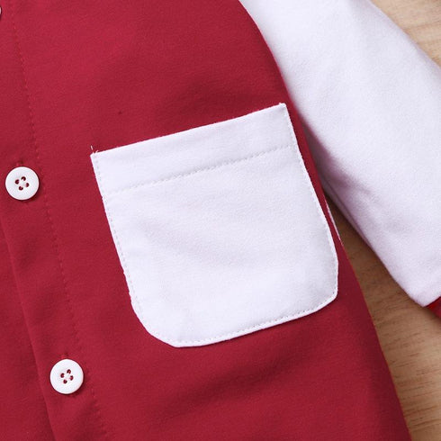 Autumn And Winter Red Spring And Autumn Cotton Single-breasted Long-sleeved Hooded Long-climbing Jumpsuit