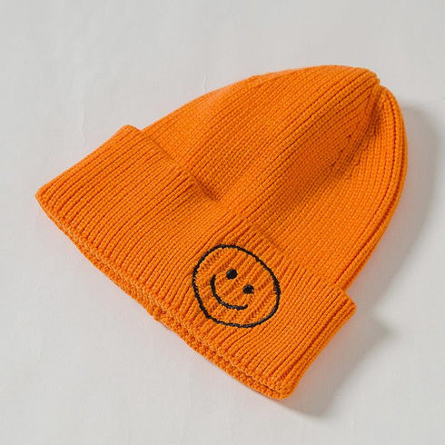 Embroidered wool smiling face hat 12.59-18.89 inches