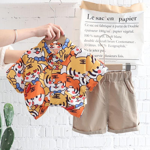 Summer children's short sleeve suit