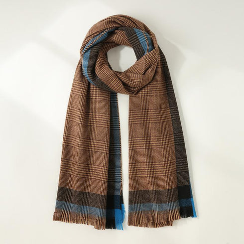 Warm Cashmere Scarf Long Fringed Shawl