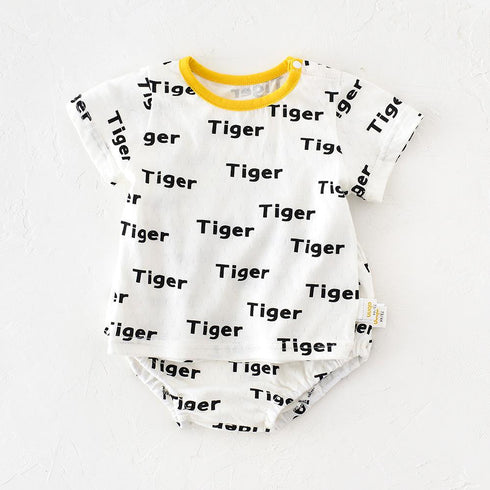 Baby cute cartoon T-shirt bag fart pants cool suit