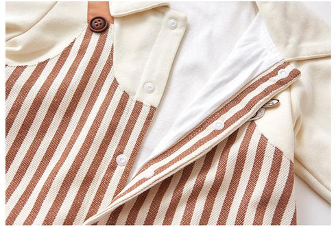 Autumn Dress Male Baby Jumpsuit Fake Two-piece Climbing Suit Ha Clothes Outside Suit