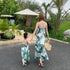 Mommy And I Lace Up Backless Cross Parent-child Holiday Beach Skirt Dress