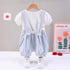 Girls' Cute Casual Suspenders Two-piece Set