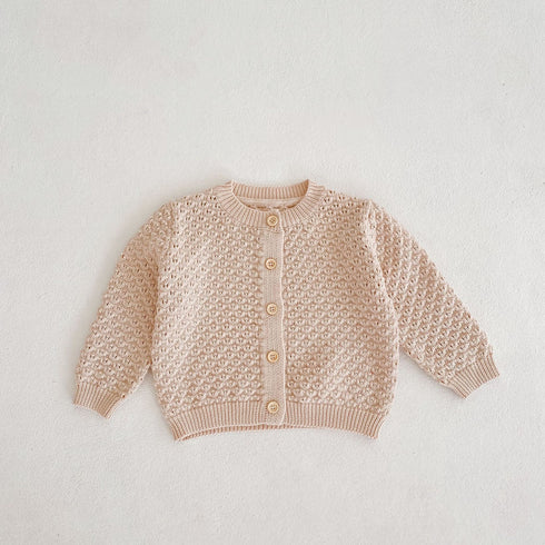Solid Color Sweater Set Cotton Yarn Knitted Ha Coat Two-Piece Set