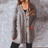Autumn and winter single-breasted thick twist pocket long sleeve knit sweater cardigan