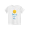 Children's Cartoon Smiling Face Printed Short Sleeve T-shirt
