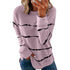 Loose Joker Striped Long Sleeve Sweatshirt