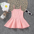 Children's Cotton Suspender Solid Color Dress