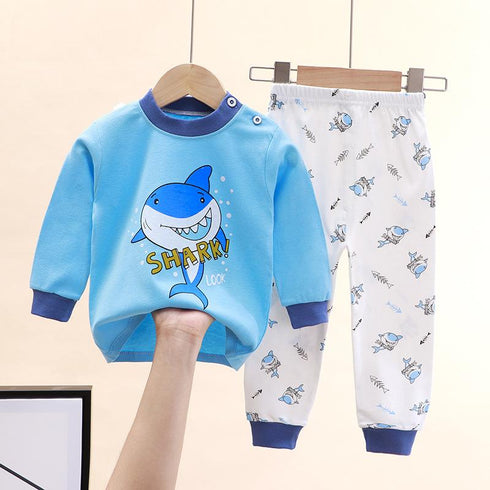 Cotton Underwear Suit Boys and Girls Autumn Clothes Pants Pajamas Loungewear