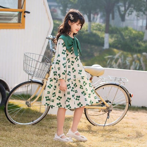 Girl's Spring Dress Floral Skirt