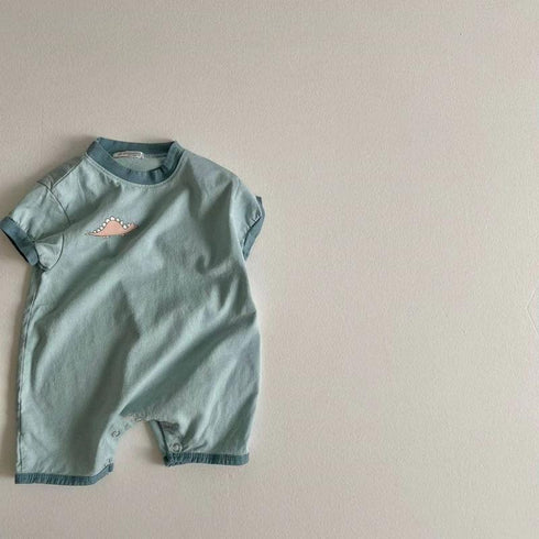 Summer Short Sleeved Dinosaur Climbing Clothes Baby Foreign Style Casual One-piece Clothes