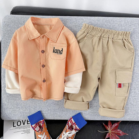 Boy's Shirt Set Two-Piece Set