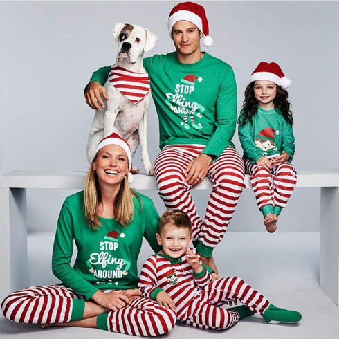 Home Furnishing Parent Dress Full Home Furnishing Printed Christmas Pajamas Set