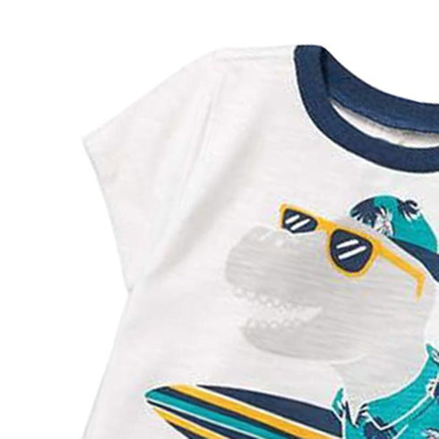 Summer Boys Dinosaur Print Short Sleeve Set