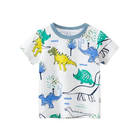 Children's Dinosaur Graffiti Short Sleeve T-shirt