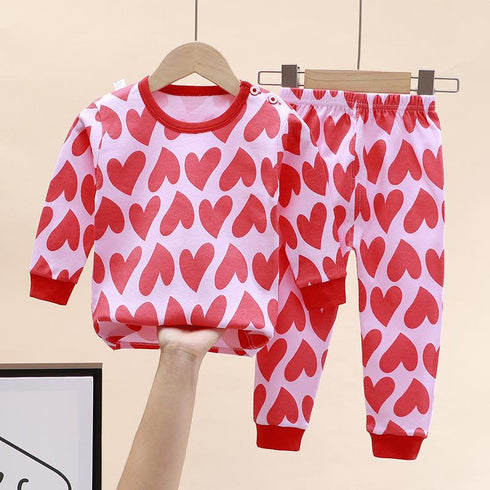 Cotton Underwear Suit Boys and Girls Autumn Clothes Pants Pajamas Loungewear