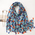 Small Fresh Cotton and Hemp Scarf Bohemian Printed Scarf