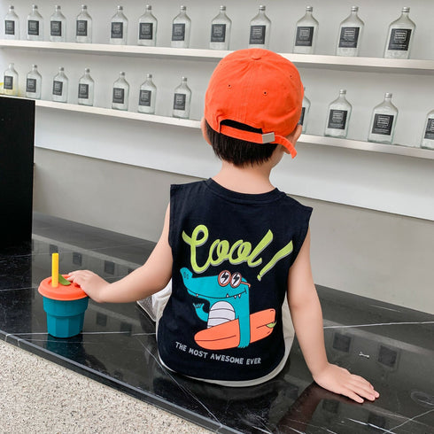 Boys Sleeveless Vest Casual T-shirt