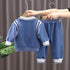 Autumn and winter children plus velvet trousers two-piece set