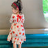 Girls Dress 2022 Summer New Girls Strawberry Print Dress Bow Princess Dress