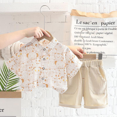 Handsome Shirt Short Sleeve Suit