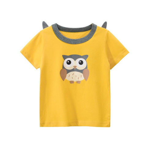 Summer Children's Short-sleeved Owl/Hedgehog