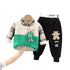 Winter boys shirt long sleeve set three-piece set