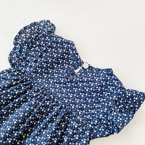 Baby polka dot flying sleeve ha coat baby cotton one-piece climbing suit