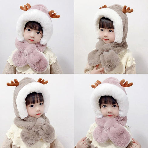 Children's Antlers Hat Scarf Oneness