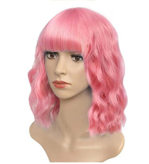 Ladies short curly hair multicolor chemical fiber wig headgear