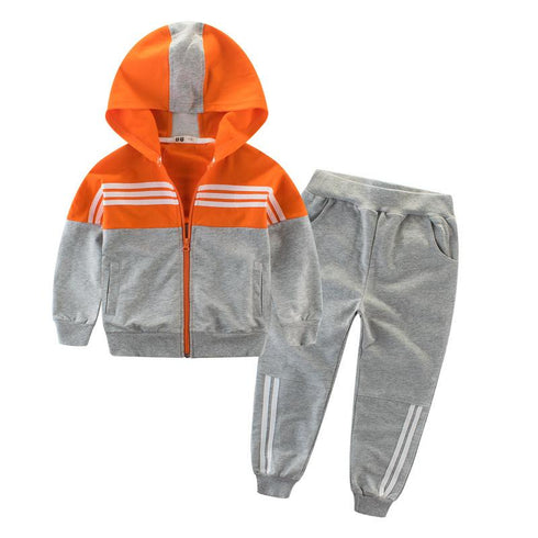 Children's Color Blocking Sports Two-piece Set