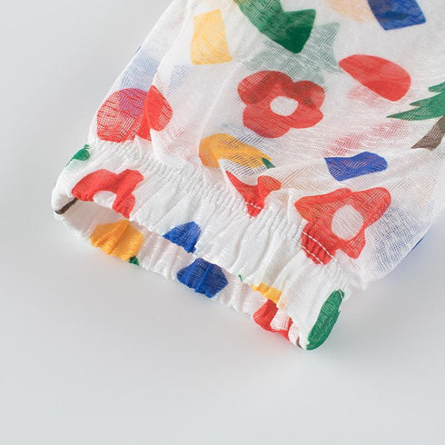 Girls Summer Sunscreen Clothes Flowers