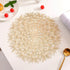 Hollowed Out Dandelion PVC Dining Table Mat Creative Circular Bronzing Thermal Insulation Dining Mat
