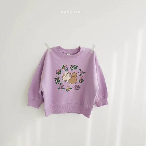 Rabbit Flower Long Sleeve Sweat
