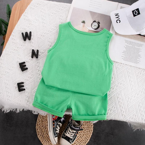 Summer boy vest two-piece set