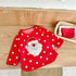 New Year's cute Santa Claus wave dot pullover long sleeve warm heart sweater plus velvet pants