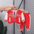 Spring and Autumn Children's Baseball Clothes Set of Three