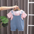 Children's short sleeve set thin breathable T-shirt dinosaur Girl Doll collar children's set