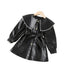 Girls' Fashion Mid-length Leather Dress