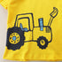 Summer boys excavator printed short sleeves