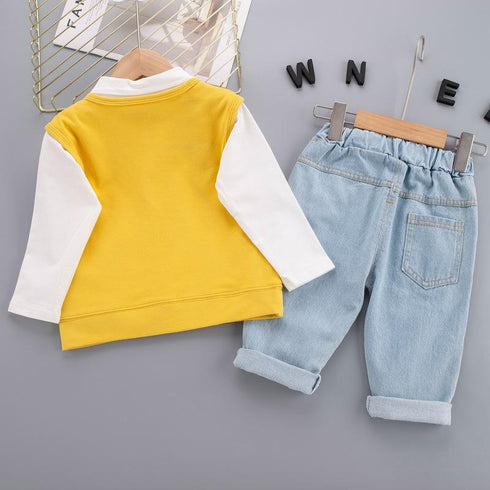 Spring and Autumn Children's Three-Piece Set