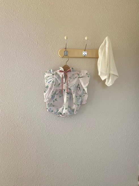 Children's Bubble Sleeve Princess Creeper Jumpsuit