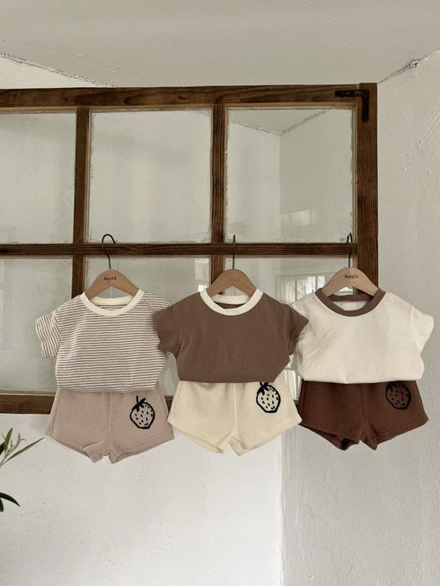 Cotton T-shirt Contrast Collar Bonded T-shirt Comfortable Top