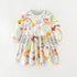Girl's Printed Dress Spring And Autumn Long Sleeve Princess Dress