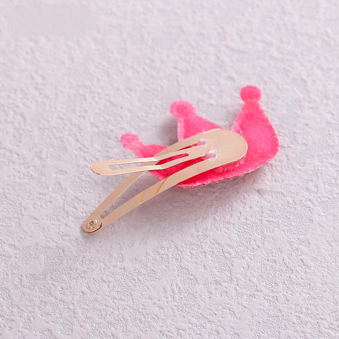 Children's Cartoon Hairpin Cloth Sequin Small Crown 4-color Lovely Princess Side Clip Banger