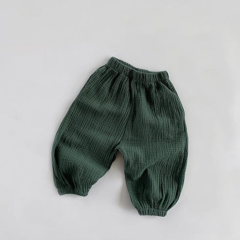 Double Layer Cotton Sand Anti Mosquito Pants Children's Summer Retro Cotton Pants