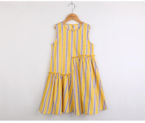 Summer New Children's Clothing Girls Skirt Striped Vest Dress Girls Dress