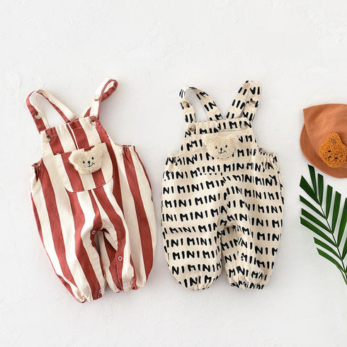 Baby's striped letter straps shoulder strap adjustable