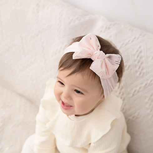 Children's Hair Band Hair Accessories Lace Elastic Bow Baby Hair Band Soft And Thin Baby Wide Headband